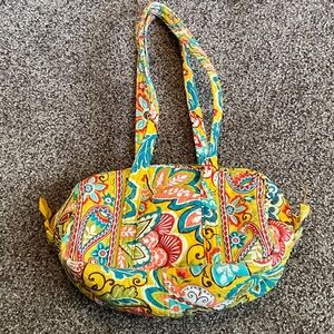 Quilted Floral Tote Bag in Yellow Vera Bradley
